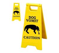 Cat Vomit Sign - Dog Vomit Caution Sign - Wet Floor Sign, Cat Vomit Warning Sign, Cat Dog Vomit Caution Sign, Yard Warning Sign Cat Vomit Sign for Bathroom, Living Room, Kitchen, Bedroom