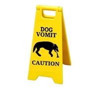 Cat Vomit Sign, Dog Vomit Sign, Funny Gag Cat Dog Vomit Warning Sign, Cat Warning Sign Decoration, Wet Floor Warning Sign for Safety, Humorous Cat/Dog Signs for Home or Pet Areas