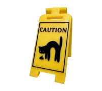 Cat Vomit Sign - Funny Cat Dog Vomit Warning Signs Decoration - Funny Cute Gag Black Cat Yard Warning Sign - Funny Cat Signs Decor - Dogs Vomit Sign - Novelty Desk Decoration