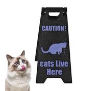 Cat Vomit Sign - Funny Cat Signs Decoration Printed - Bright Novelty Gag Caution Sign, Yard Cat Sign for Outdoor, Home Decor