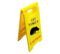 Cat Vomit Sign - Funny Cat Vomit Precaution Sign | 3D Printed Warning Vomit Caution Sign | Cat Dog Vomit Warn Sign | | Cute Sign For Home, Ga Lovers