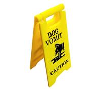 Cat Vomit Sign - Funny Cat Vomit Precaution Sign | 3D Printed Warning Vomit Caution Sign | Cat Dog Vomit Warn Sign | | Cute Sign For Home, Ga Lovers