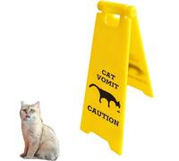 Cat Vomit Sign,Funny Warning Sign Caution Pet Vomit Safety Decor for Cat & Dog Lovers Perfect Gift for Pet Owners