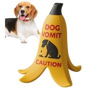 Cat Vomit Sign,Hilarious Desk Sign Decor - Banana Peel Shape Funny Cat Dog Vomit Warning Decor for Novelty Collectors Interior Designers Living Room Bedroom Study Apartment Home