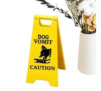 Cat Vomit Warning, 3D Printed Funny Alert, Cute Black Pet Decor, Gag Present, 4.72 x 2.36 x 4.72 Inches Vintage Style Accent, Perfect for Bathroom, Kitchen, Lovers, Home Display