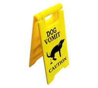 Cat Vomit Warning, 3D Printed Funny Alert, Cute Black Pet Decor, Gag Present, 4.72x2.36x4.72 Inches Vintage Style Accent, Perfect for Bathroom, Kitchen, Lovers, Home Display