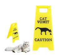 Cat Vomit Warning Sign, 2025 New Cat Vomit Wet Floor Sign, Interesting Caution Cat Vomit, Cat Vomit Sign, Dogs Vomit Sign, Prank Gift for Cat Dog Lovers for Home or Pet Areas