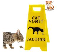Cat Vomit Warning Sign - Caution Pet Decor for Dog Owners - Funny Gift for Pet Lovers