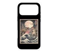 Cat vs Monster T-Rex Japanese Ukiyo-e Woodblock Art Case for iPhone 17 Pro Max