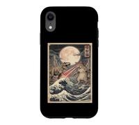Cat vs Monster T-Rex Japanese Ukiyo-e Woodblock Art Case for iPhone XR