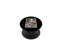 Cat Vs Monster Trex Japanese Japan Ukiyo-e Art PopSockets Adhesive PopGrip