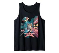 Cat Walk of Fame Kitten LA Los Angeles UFO Alien Tank Top