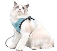 Cat walking anti-escaping seat belt with leash, 360° surround adjustable soft vest kitten and dog seat belt, out-of-the-go leash cat harness, for kittens, puppies and rabbits