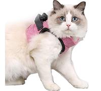 Cat walking anti-escaping seat belt with leash, 360° surround adjustable soft vest kitten and dog seat belt, out-of-the-go leash cat harness, for kittens, puppies and rabbits