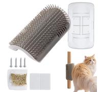 Cat Wall Brush for Home - Self-Caring Corner Brush with Adhesive Strips, Effective Hair Removal Thanks to Massage Function, Practical Brush System, Cat Care, Puppy Supplies, Room Wall Furniture