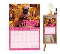 Cat Wall Calendar 2026 - Annual Paper Size, Adorable Animal Design, Event Tracking Planner, Room Mounted Blackboard Collection | For Appointment Management Routine for Sleep Activities