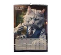 Cat Wall Calendar 2026 - Funny Monthly Planner with 12 Humorous and Exclusive Feline | Mural 2026 Diary Suitable for Home Office Decor