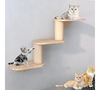 cat wall furniture, Indoor Solid Wood Wall-Mounted Cat Climbing Frame, Free Combination of Aerial Suspension Bridge, Jumping Platform(S3)