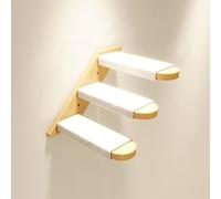 Cat Wall Furniture - Steps and Climbing Stairs with Hemp Rope, 3-Layer Ladder for Sleeping and Lounging