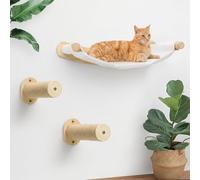Cat Wall Hammock, Cat Climbing Shelves with 2 Steps, Wall Mounted Bed and Perches for Climbing, Sleeping, Playing, for Indoor Large Cats or Kitty