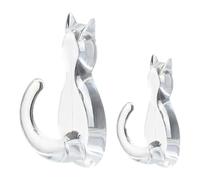 Cat Wall Key Holder - Japanese Style Hook, Traceless Hook, Towel Wall Hook | Kitchen Strong Cute Cat Sticky Hook, Wall Behind The Door Coat and Hat Hook for Jacket, Coat, Towel, Keys, 1x0.3x2 Inches