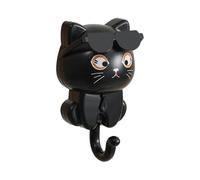 Cat Wall Key Ring - Decorative Cat Hook Coats and Bags, Adhesive Key Ring | Kitten Coat Hanger Keychain, Cat Home Decor Keychain, Lunet Cat Key Ring