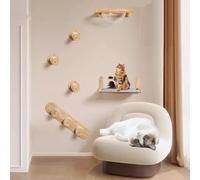 Cat Wall Mounted Furniture Set - Multi-Level Shelves for Sleeping, Playing, and Climbing, Space-Saving Cat Wall Perch