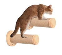 Cat Wall - Pair of Wooden Ramps, Safe Claws Column - Indoor Cat Step - Mounted Pet Lounge Device - Rest Arrangement for Cats