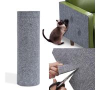Cat Wall Scratcher,Couch Corner Protectors for Cats,78.7 * 15.8in Adhesive Carpet Remnants Roll,Sticky Furniture Scratch Guards (Light Gray)