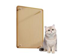 Cat Wall Scratcher - Sisal Post, Vertical Shield | Mounted Climbing Station, Wall Hanging Protector Panel, Tall Scratch for Cats to Stretch Muscles, Anti-Damage Structure with Neutral Tone Des