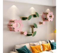 Cat Wall Shelf Flower Shaped! Multi-level Cat Furniture for Climbing, Various Combinations Allowing Cats to Play and Rest as Much as They Want