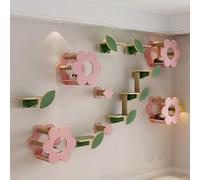 Cat Wall Shelf Flower Shaped! Multi-level Cat Furniture for Climbing, Various Combinations Allowing Cats to Play and Rest as Much as They Want