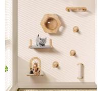Cat Wall Shelf Set - Wall Mounted Furniture for Cats, Perfect for Sleeping, Playing, Climbing and Resting