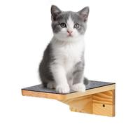 Cat Wall Shelves - 9.84 Inch Wooden Climbing Pet Floating Bed | Cat Wall Perches and Steps, Space Saving ļ Mounted Shelf for Living Room, Apartment, Corner, Climbing Frame and Cåt Lounge