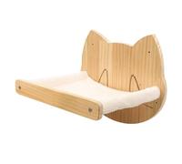 Cat Wall Shelves and Hammock Set - Strong Load-Bearing Wood Cat Perch Steps for Sleeping, Playing, Scratching, and Climbing