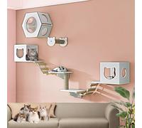 Cat Wall Shelves and Perches, Thickened Widened Board for Expanded Climbing Space, DIY Various Styles for Indoor Cats