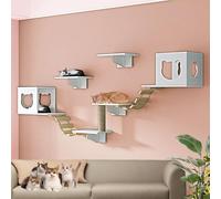 Cat Wall Shelves and Perches, Thickened Widened Board for Expanded Climbing Space, DIY Various Styles for Indoor Cats