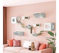 Cat Wall Shelves and Perches, Thickened Widened Board for Expanded Climbing Space, DIY Various Styles for Indoor Cats
