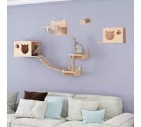 Cat Wall Shelves, Cat Shelves for Wall, Cat Wall Furniture, Cat Wall Shelves Set, Cat Wall Perch, Cat Steps, Cat Stairs, Cat Perch, for Cat Sleeping Playing Climbing (Color : Combination 14)
