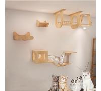 Cat Wall Shelves, Furniture Set, Climbing Shelf Playground, Air Corridor, Cat Nest, Space Capsule, Jumping Platform DIY(Style 2)