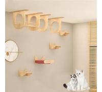 Cat Wall Shelves, Modern Wall-Mounted Cat Furniture, Climbing Wall for Cats, DIY Ceiling and Wall Combination Set, Space Saving Design