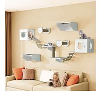 Cat Wall Shelves Set, Thickened Board and Widened Platform for Stability, Space-Saving Furniture for Indoor Cats