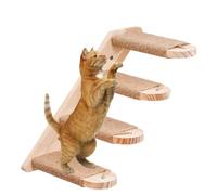 Cat Wall Steps, Floating Wall Shelves Climbing Shelf Stairs Steps | Cat Climbing Steps Multistage Wall Mounted Wooden Cat Activity Set Indoor