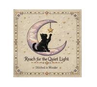 Cat Wall Tapestry - Embroidered Art Photo, Decorative Fabric for Event Display | Serene Contemporary Atmosphere Hanging Scenic Textile Portrait Studio Creative Ornament Gathers