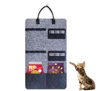 Cat Wand On Bag - Felt Wall Mount Organizer For Toy Storage | Wands Holder Space-Saving Neatly Organizing Toys Indoor Play