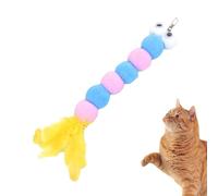 Cat Wand Rainbow Toy - Cuddly Stuffed Funny Interactive Cat Toys | Cuddly Stuffed Snake Cat Toy | Funny Interactive Cat Wand Toys With Plush Toys For Indoor Cat