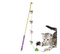 Cat Wand - Self-Play Interactive Fruit Design Stick | Wooden Cat Teasers - for Indoor Kitten Play Bird Fish Mouse Boredom