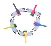 Cat Wand Toy - 5Pcs Replacement Dragonfly Kitten Toy - Dragonfly Cat Teaser Wand - Dragonfly Teaser Replacement Head - Toys Dragonfly Replacement Head With Hanging String
