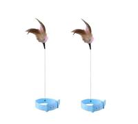 Cat Wand Toy, Cat Toys For Indoor Cats Adult, 2pcs Kitten Dancer, With feathers, Collar, Bell And Flexible Wire For Indoor Cats Play chases Exercise, Interaction Enhances Relationships