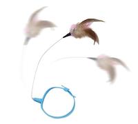 Cat Wand Toy, Cat Toys For Indoor Cats Adult, Kitten Dancer, With feathers, Collar, Bell And Flexible Wire For Indoor Cats Play chases Exercise, Free Up Pet Owners' Hands